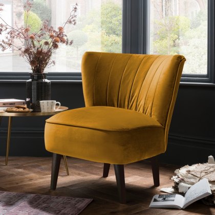 Wilby Accent Chair in Dove Tumeric Fabric
