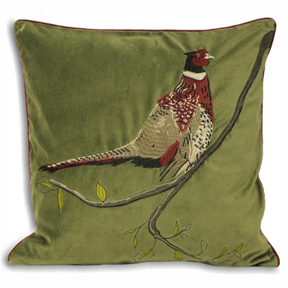 Hunter Pheasant Green 45x45 Cushion Hunter Pheasant Green 45x45 Cushion
