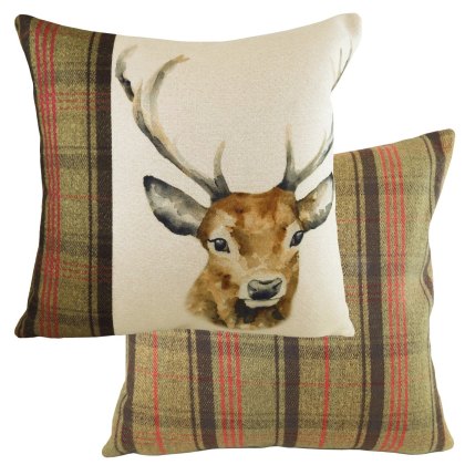 Hunter Stag Cushion Poly Filled 43x43 Hunter Stag Cushion Poly Filled 43x43