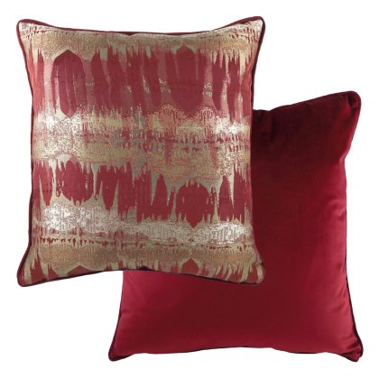 Inca Cushion Poly Filled Burgundy 43x43