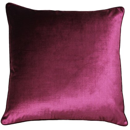 Luxe Velvet Cushion Poly Filled Cranberry 55x55