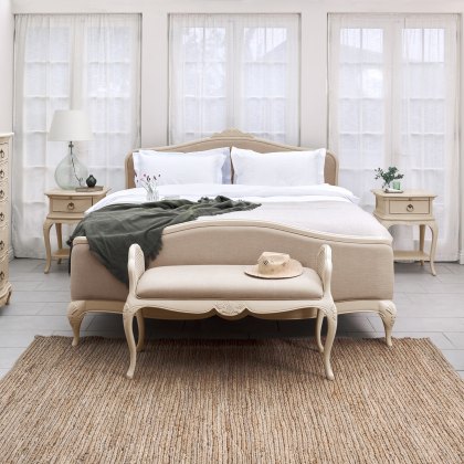 Willis & Gambier Ivory Bedroom Double Upholstered Bedstead high end