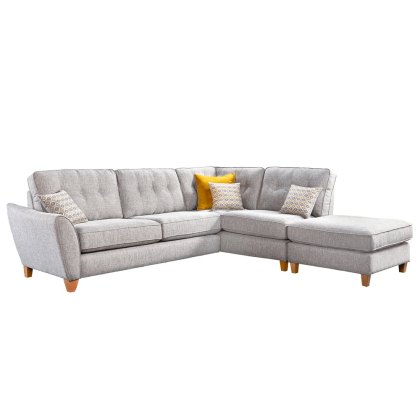 Ashton Small Corner Sofa with Chaise Footstool