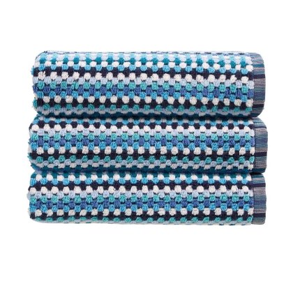 Christy Carnaby Stripe Towel Blue