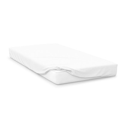 Belledorm Jersey 38cm White Fitted Sheet