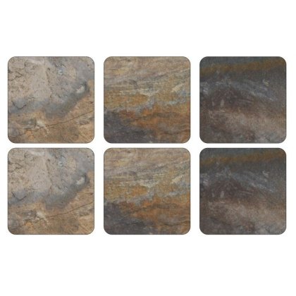 Pimpernel Earth Slate Coasters set of 6 Pimpernel Earth Slate Coasters set of 6