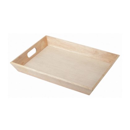 Oblong Plain Wood Tea Tray