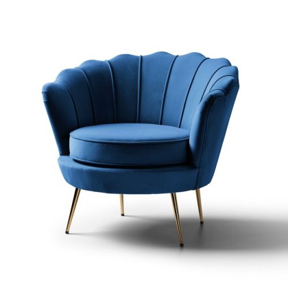 Pearl Accent Chair Royal Blue Velvet