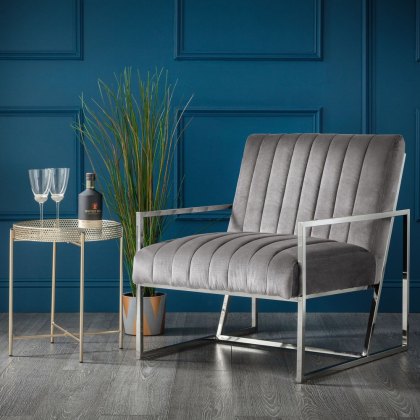 Miami Chair in Grey Velvet