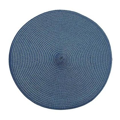Waltons & Co Circular Ribbed Placemat Slate Blue