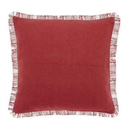 Waltons & Co Dhurrie Fringed Cushion Earth Red