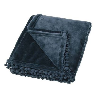 Walton & Co Cashmere Touch Throw Slate Blue Walton & Co Cashmere Touch Throw Slate Blue