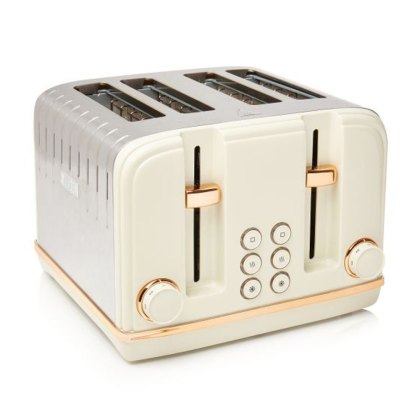 Salcombe Cream & Copper 4 Slices toaster