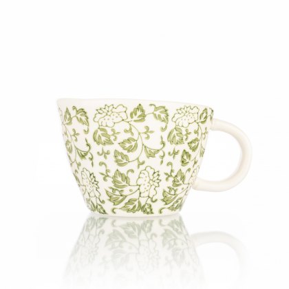 Sipp Green Floral Mug