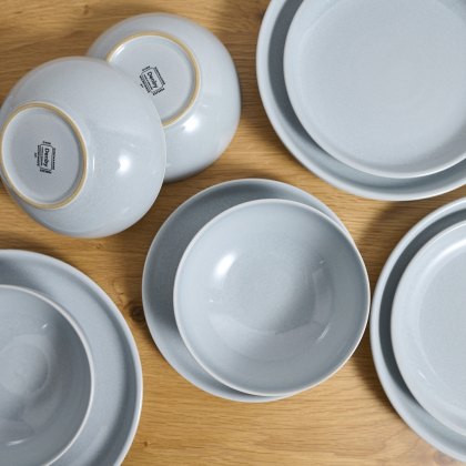 Denby Intro 12 Piece Soft Grey Dinner Set