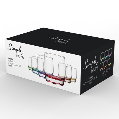 Simply Home Set of 6 Adora Whisky Glasses