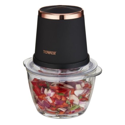 Tower Cavaletto 1L Glass Chopper Black