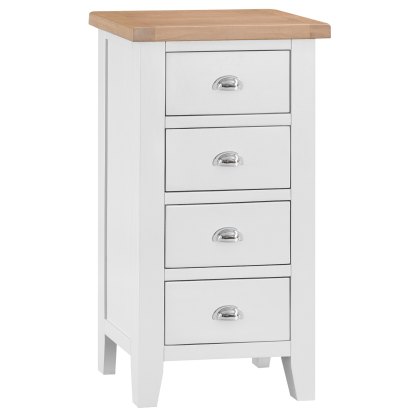 Tenby Off White 4 Drawer Narrow Chest