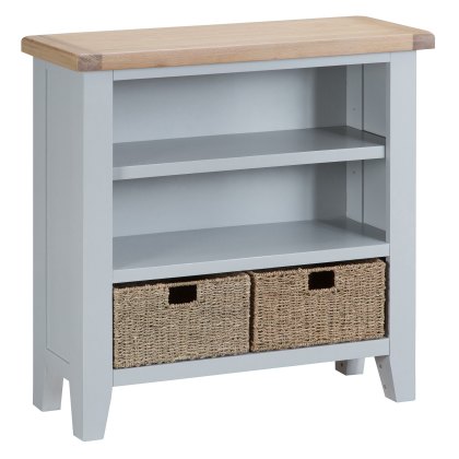 Tenby Small Wide Bookcase Grey