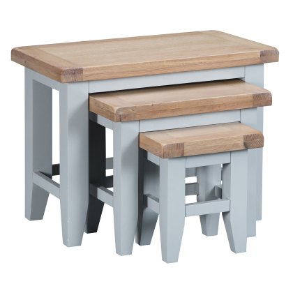 Tenby Nest of 3 Tables Grey
