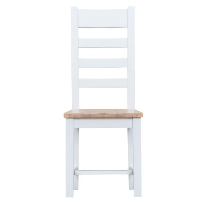 Tenby Ladder Back Chair Wooden Off White