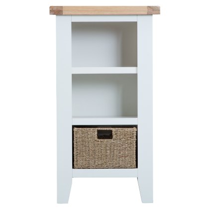 Tenby Small Narrow Bookcase Off White