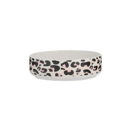 leopard print pet bowl