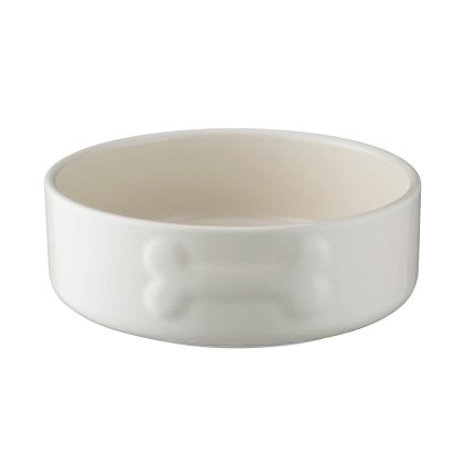 Cream Dog bowl