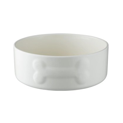 Cream Dog bowl