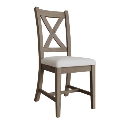 Foxdale Cross Back Chair with Fabric Seat