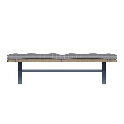 Heritage Blue 2.0m Bench Cushion Grey Check
