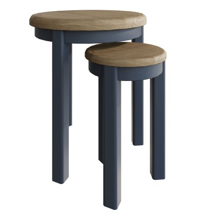 Heritage Blue Round Nest of Tables