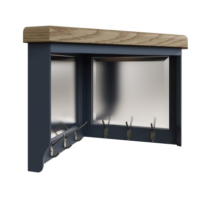 Heritage Blue Corner Hall Bench Top