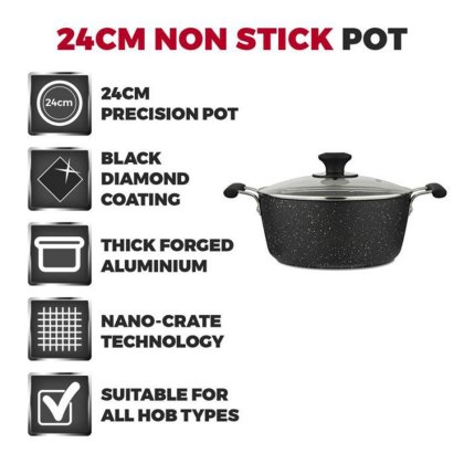 Tower Precision 24cm Non Stick Stock Pot