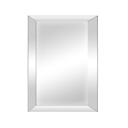 Small Bevelled Glass Mirror White