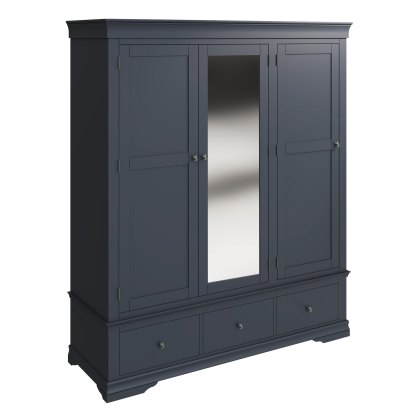 Sorrento Midnight 3 Door 2 Drawer Wardrobe
