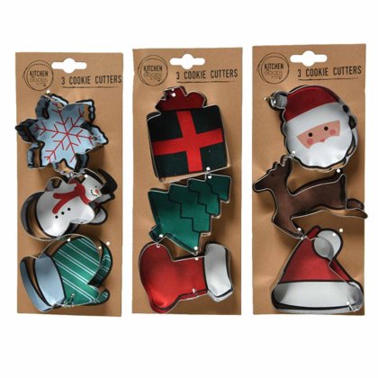 Christmas Cookie Cutters pack of 3