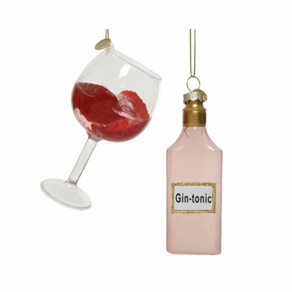 Ornament Gin and Glass Tree Decoration