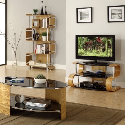 Florence 110cm Curved TV Stand in Walnut