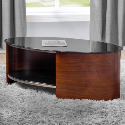 Florence Oval Coffee Table in Walnut