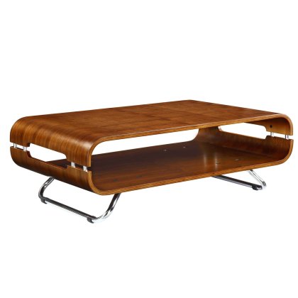 Florida Curved Coffee Table in Walnut