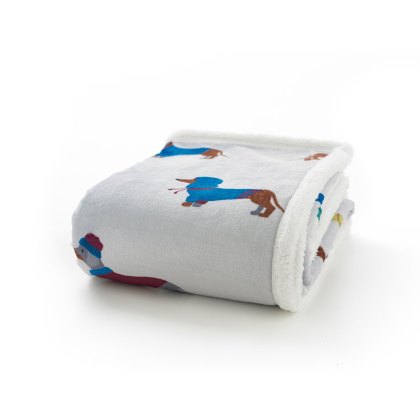 Smart Dogs Sherpa Lined Throw