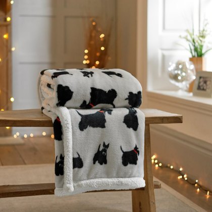 Terriers Sherpa Lined Fleece Throw