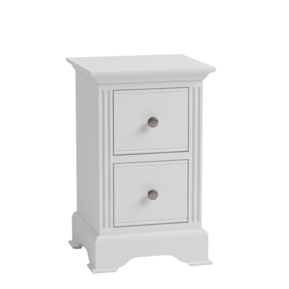 Turin Small Bedside Table White