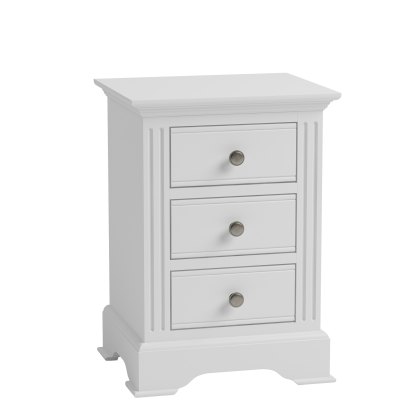 Turin Large Bedside Table White