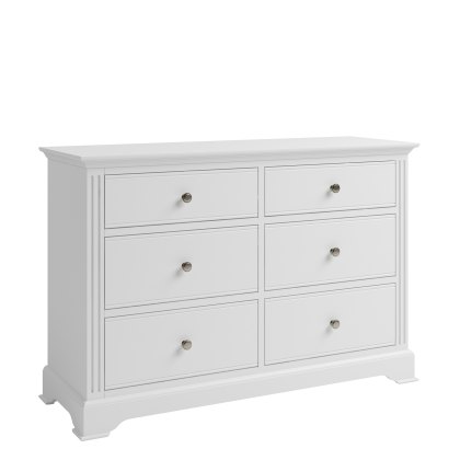 Turin 6 Drawer Chest White