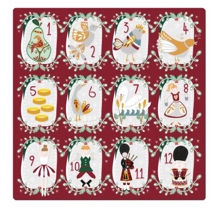 Denby 12 Days of Christmas set of 6 placemats