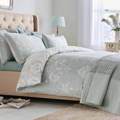 Laura Ashley Josette Duck Egg Duvet Cover Set