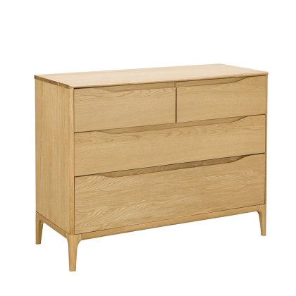 Ercol Rimini 4 Drawer Low Wide Chest