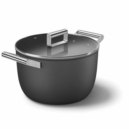 Smeg 26cm Casserole Black